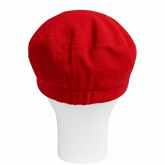 Leader Red Guns Style Cadet Cap.Fitted back with elastic inside for a snug fit: - Picture 2 of 3